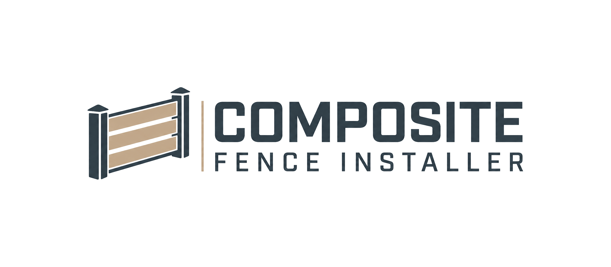 composite fence installer logo upscaled transparent margin 20pct